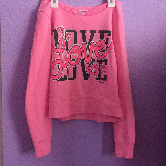 Pink justice sweater/shirt size 12 - Picture 2 of 4